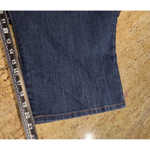 New! Catherines Women's 30W Capri Jeans Blue Elastic Comfort Waist Denim 48x21" - Picture 5 of 12